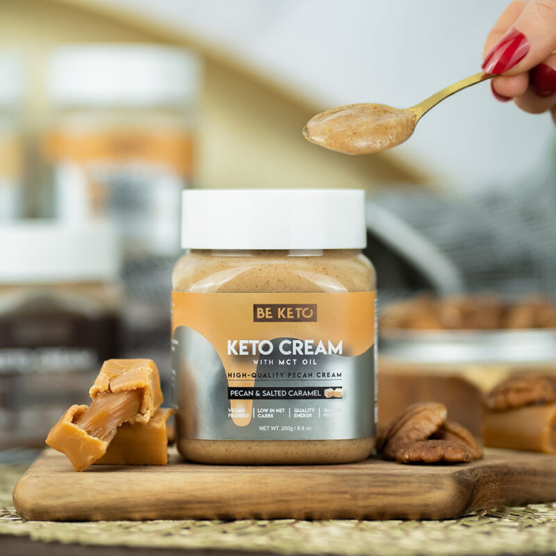 Keto Creme - Pekannuss & Gesalzenes Karamell 250g Keto Creme - Pekannuss & Gesalzenes Karamell 250g