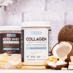 Keto-Kollagen + MCT-Öl - Kokosnuss & Weiße Schokolade 300g