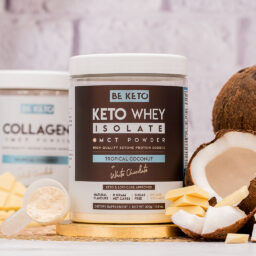 Keto Whey Isolat + MCT - Kokosnuss & Weiße Schokolade 300g Keto Whey Isolat + MCT - Kokosnuss & Weiße Schokolade 300g