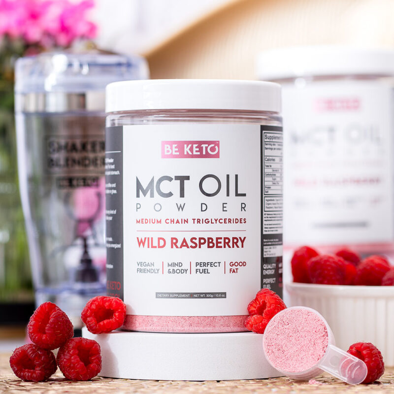 BeKeto MCT Oil Powder Wild Raspberry 300g Composition