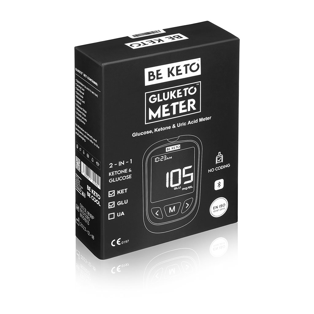 GluKeto Meter: Blutzucker & Keton Messgerät (Starter Kit)