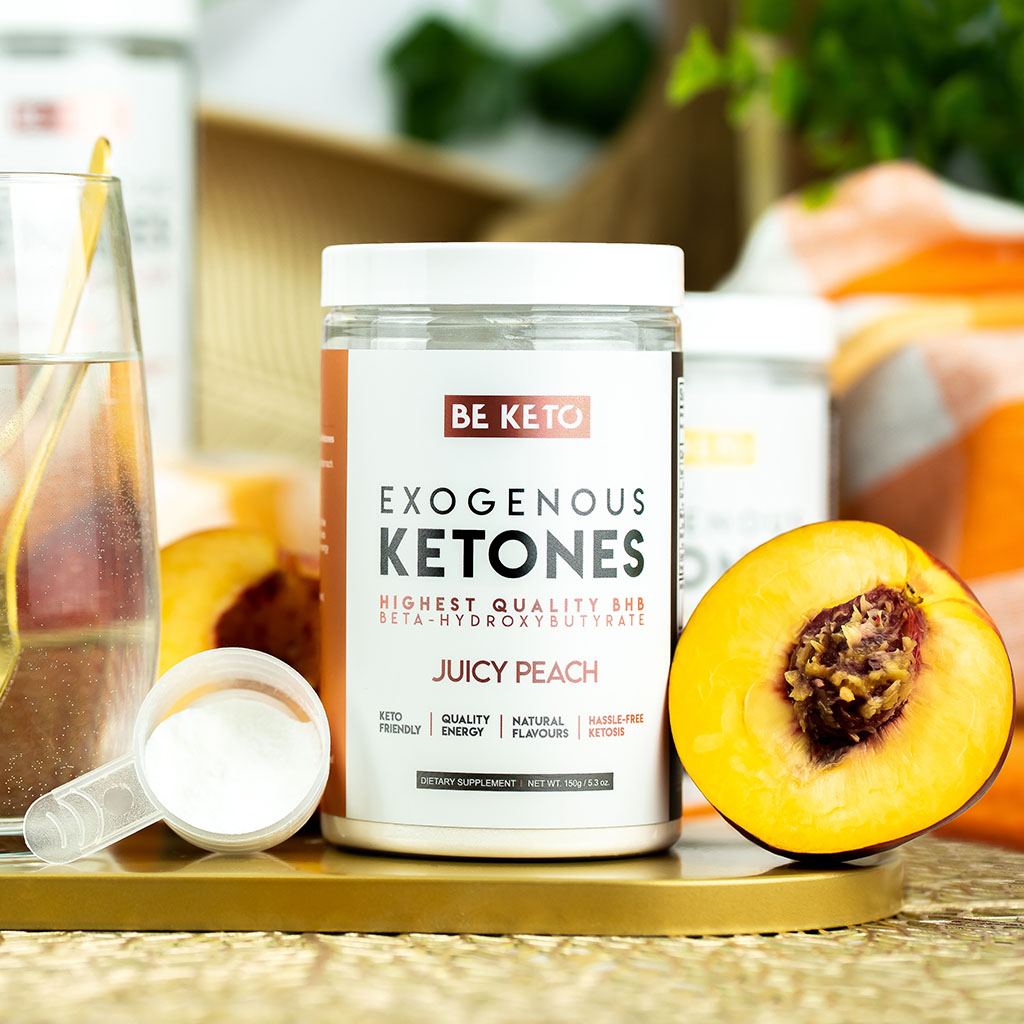 Exogene Ketone - Saftiger Pfirsich 150g - BeKeto - Ketogene Produkte
