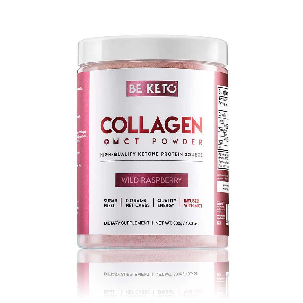 Keto-Kollagen + MCT-Öl - Wilde Himbeere 300g Keto-Kollagen + MCT-Öl - Wilde Himbeere 300g