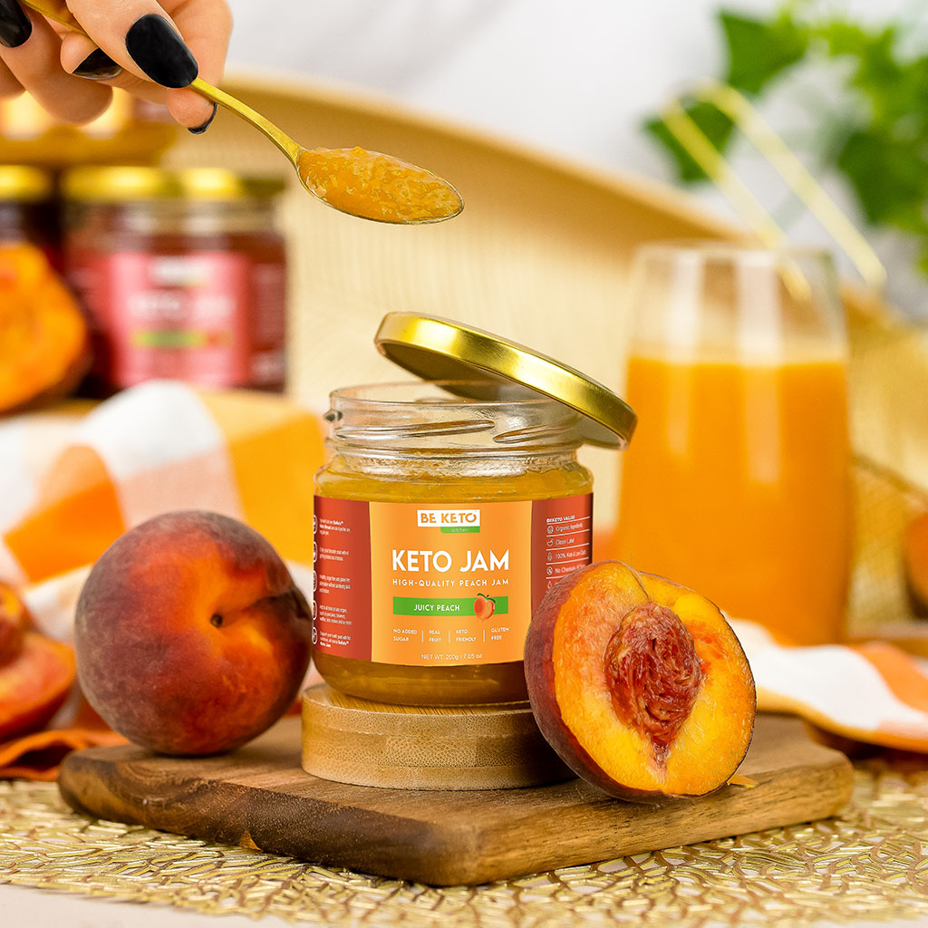 keto konfituere saftiger pfirsich 200g
