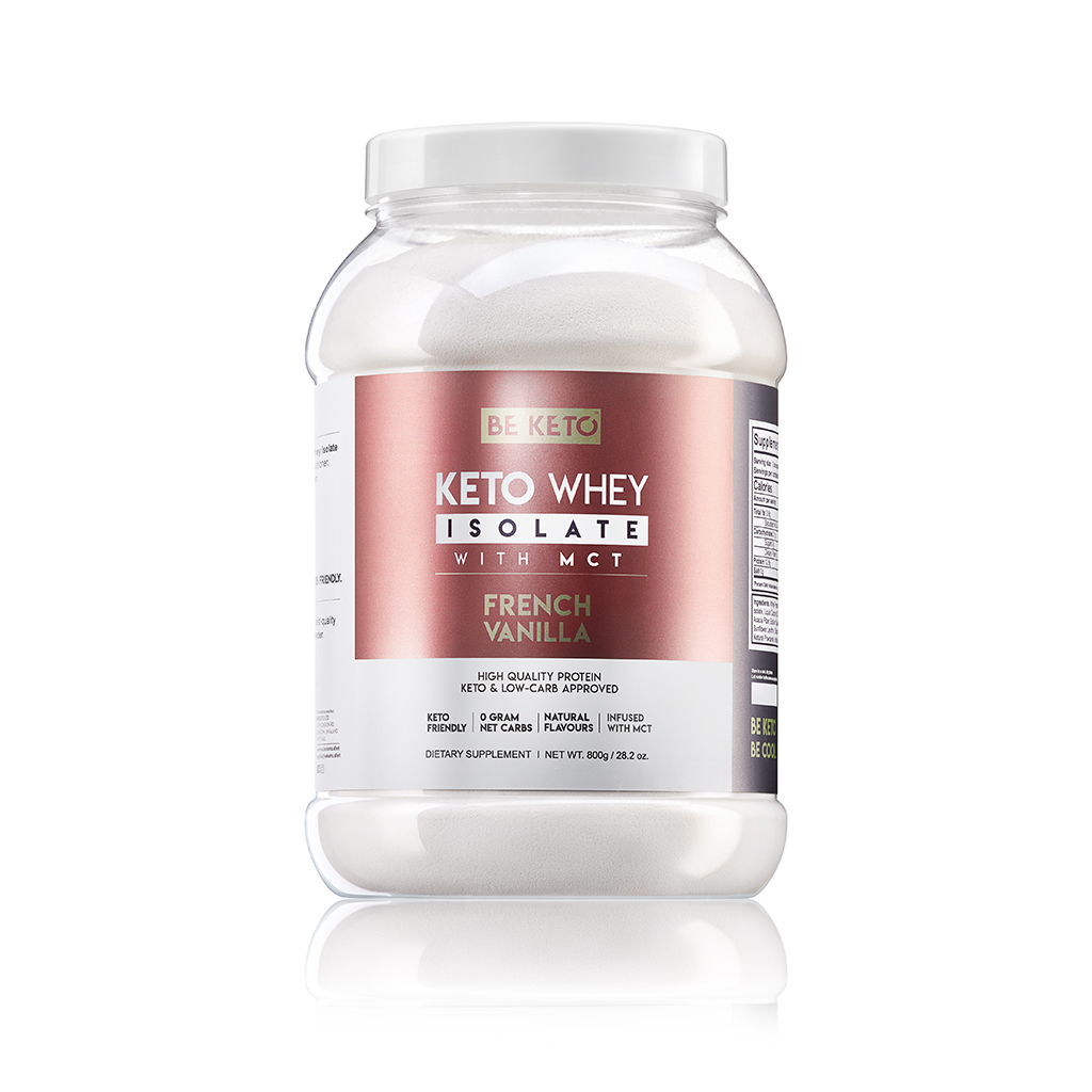 Keto Whey Isolat + MCT - Französisch Vanille 800g Keto Whey Isolat + MCT - Französisch Vanille 800g