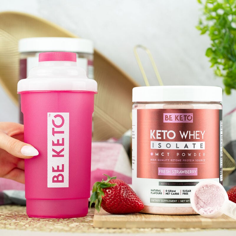 Keto Whey Isolat + MCT - Frische Erdbeere 300g