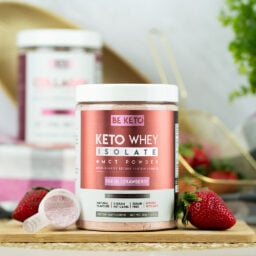Keto Whey Isolat + MCT - Frische Erdbeere 300g