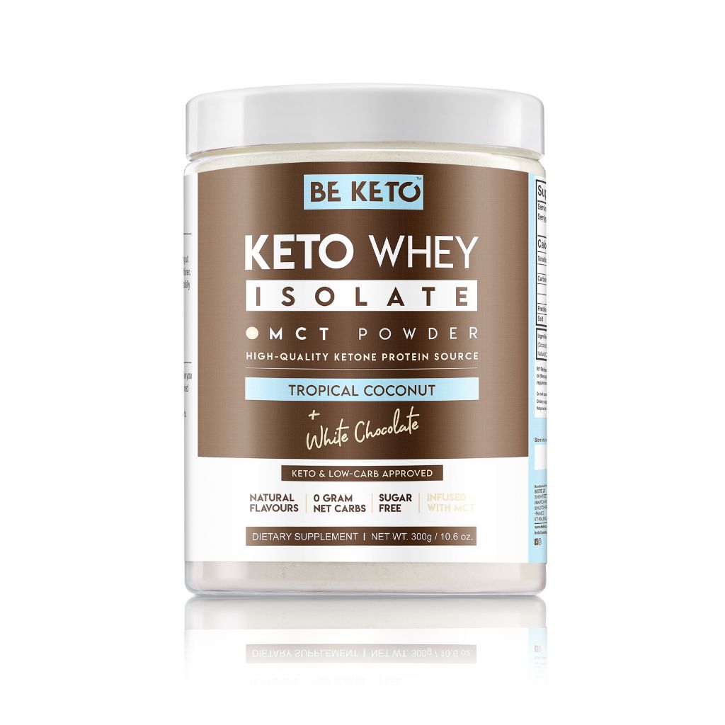 Keto Whey Isolat + MCT - Kokosnuss & Weiße Schokolade 300g