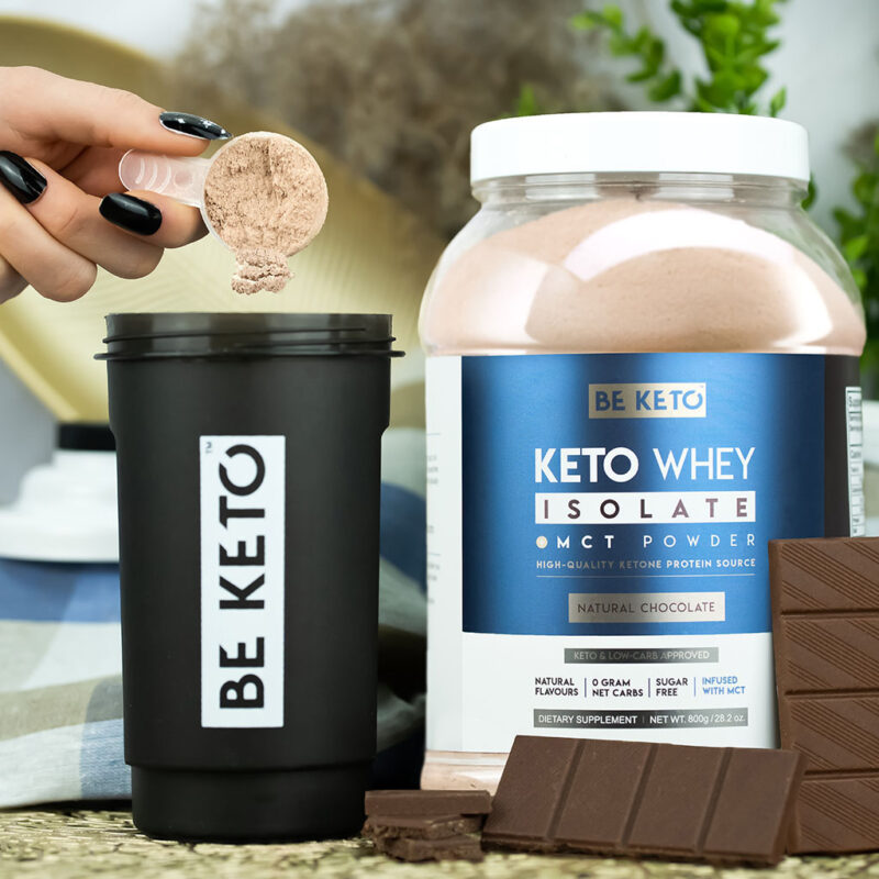Keto Whey Isolat + MCT - Natürliche Schokolade 800g Keto Whey Isolat + MCT - Natürliche Schokolade 800g
