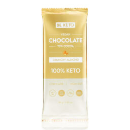 vegane keto schokolade mct oel knusprige mandel 80g
