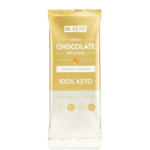 Vegane Keto Schokolade + MCT-Öl – Knusprige Mandel 80g
