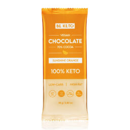 Vegane Keto Schokolade + MCT-Öl - Sonnenschein Orange 80g