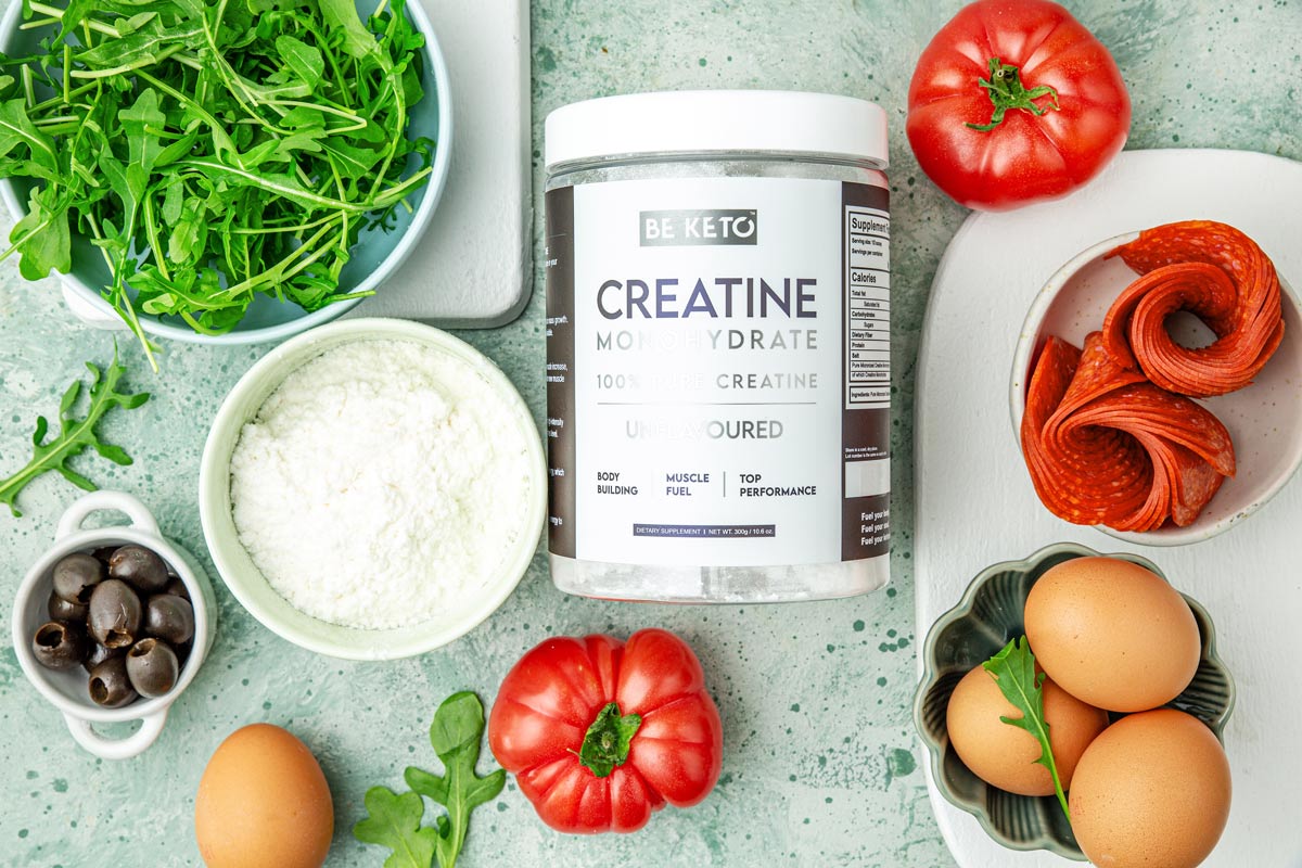 Herstellung einer pfannenpizza low carb