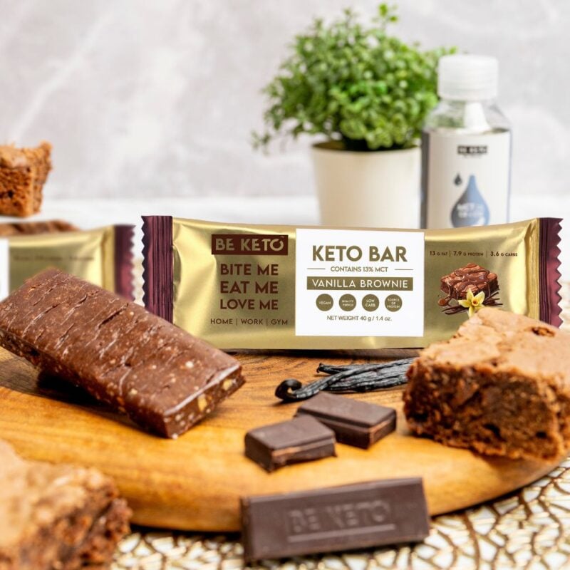 Keto Riegel - Vanille-Brownie 40g