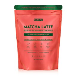 Matcha Latte (MCT C8 Öl & Kollagen & Ghee) – Natürliche Erdbeere 250g Matcha Latte (MCT C8 Öl & Kollagen & Ghee) – Natürliche Erdbeere 250g