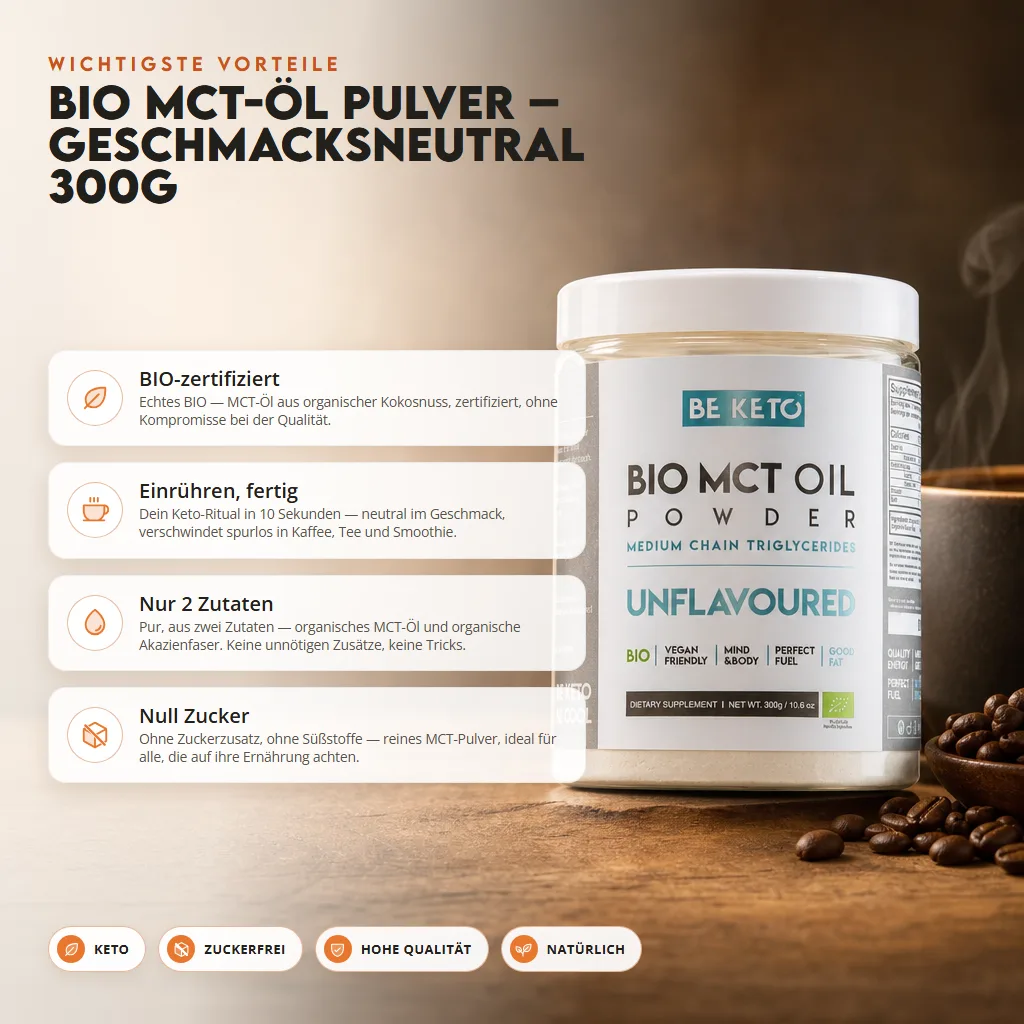 BIO MCT-Öl-Pulver – Geschmacksneutral 300g