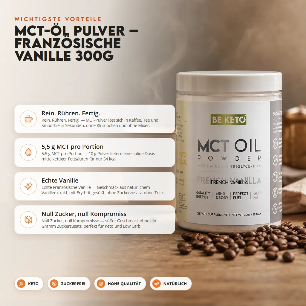 MCT-Öl-Pulver – Französische Vanille 300g