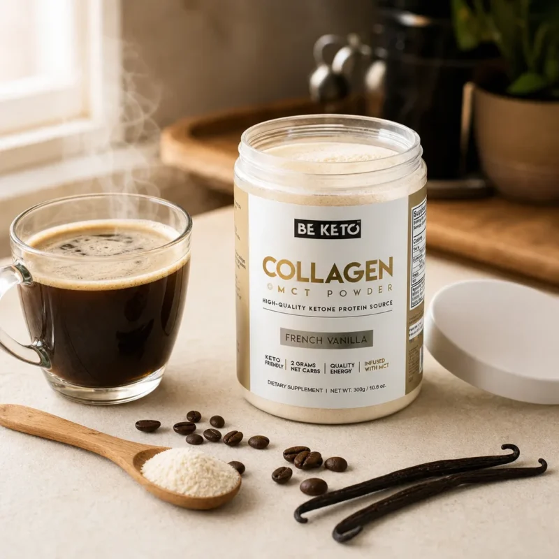 Keto-Kollagen + MCT-Öl – Französische Vanille 300g