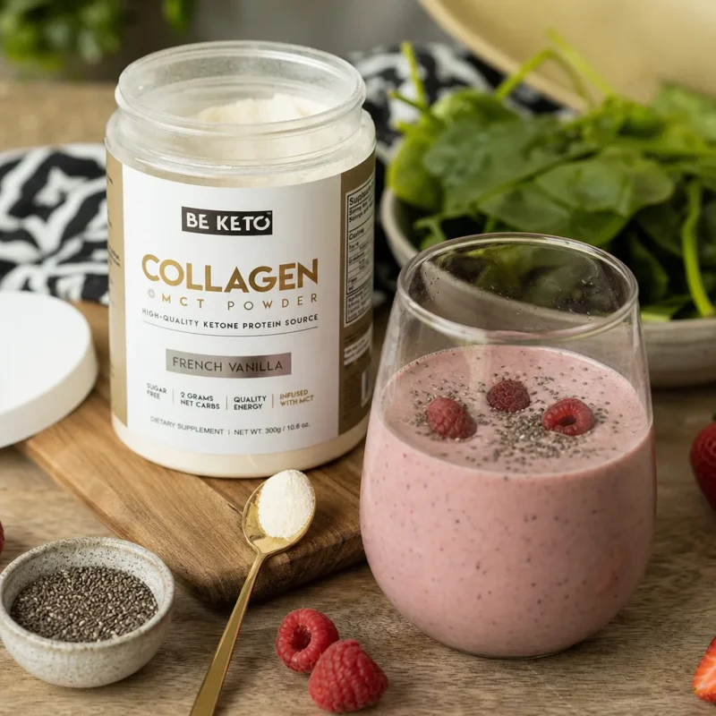 Keto-Kollagen + MCT-Öl – Französische Vanille 300g