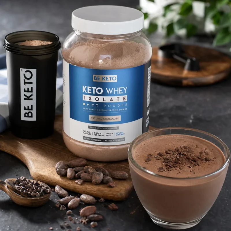 Keto Whey Isolat + MCT – Natürliche Schokolade 800g