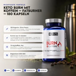 Keto Burn + Koffein – 180 Kapseln
