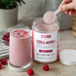 Keto-Kollagen + MCT-Öl – Wilde Himbeere 300g