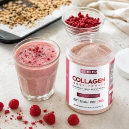 Keto-Kollagen + MCT-Öl – Wilde Himbeere 300g