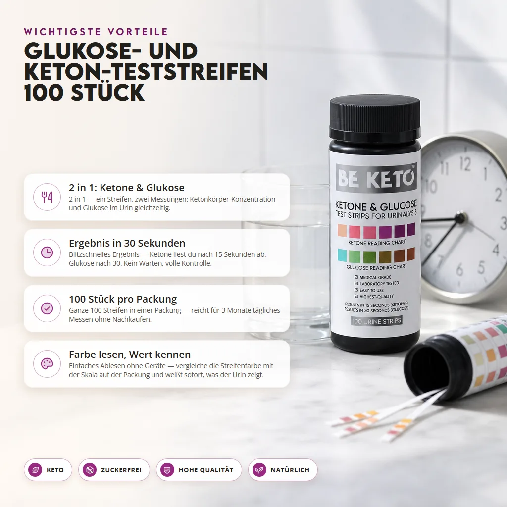Glucose und Keton-Teststreifen 100 Stk.