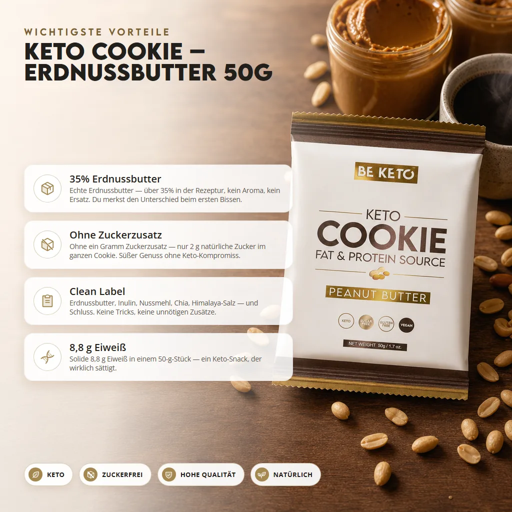 Keto Kekse – Peanutbutter 50g