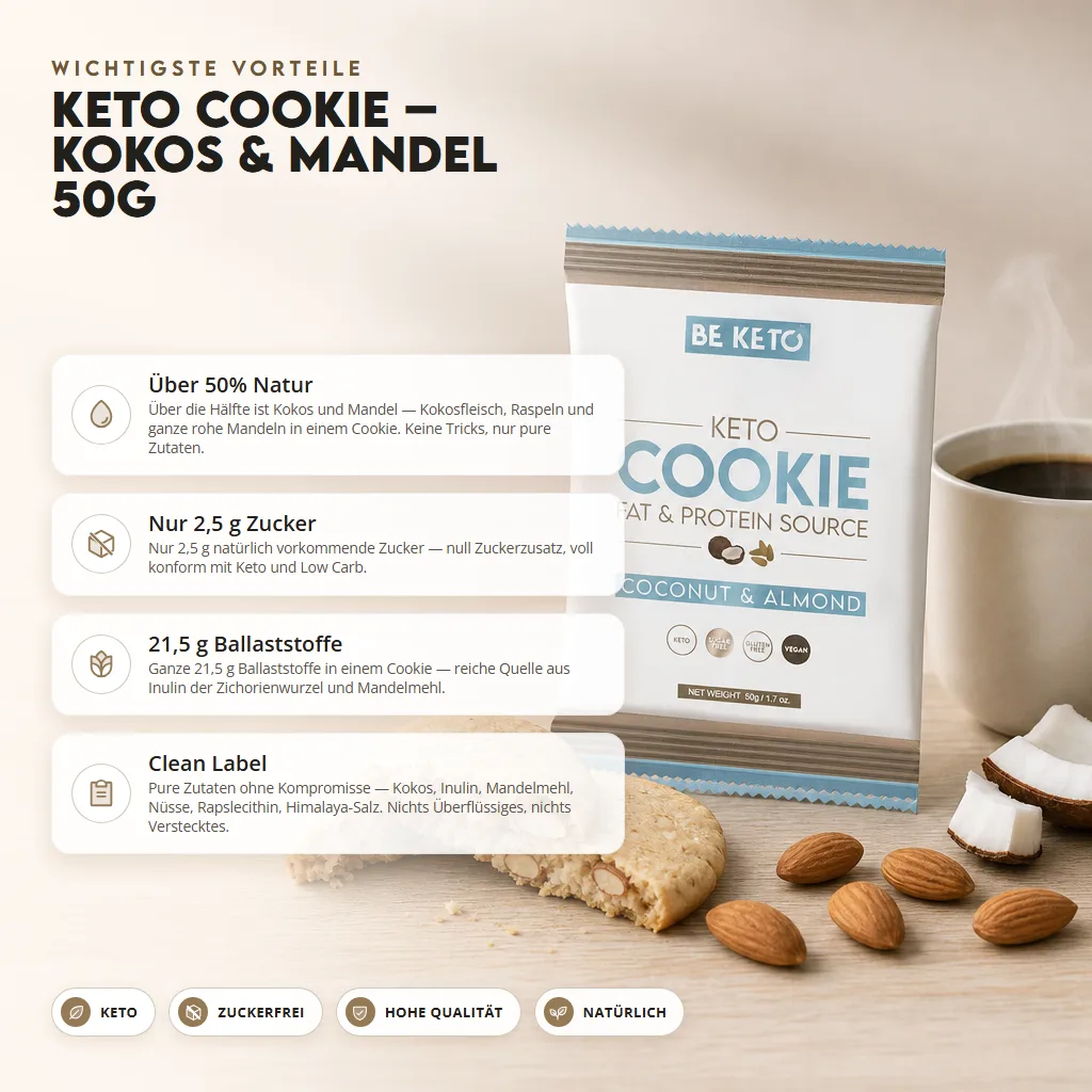 Keto Kekse – Kokosnuss & Mandel 50g
