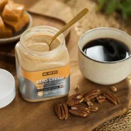 Keto Creme – Pekannuss & Gesalzenes Karamell 250g – Lifestyle 2 Keto Creme – Pekannuss & Gesalzenes Karamell 250g