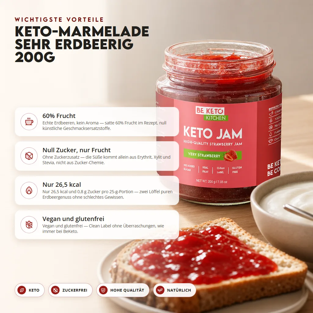 Keto Konfitüre – Sehr Erdbeere 200g