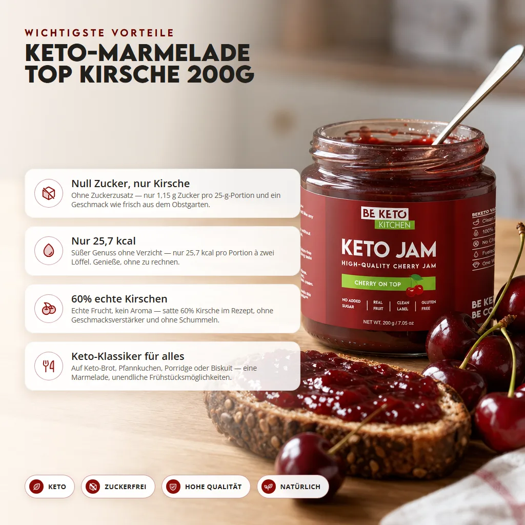 Keto Konfitüre – Perfekt Kirsche 200g