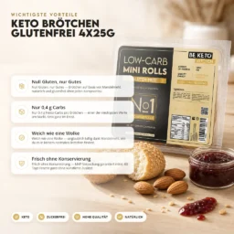 Keto Glutenfreies Mini-Brötchen 4x25g