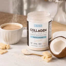 Keto-Kollagen + MCT-Öl – Kokosnuss & Weiße Schokolade 300g
