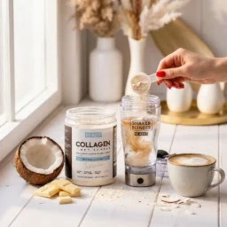 Keto-Kollagen + MCT-Öl – Kokosnuss & Weiße Schokolade 300g