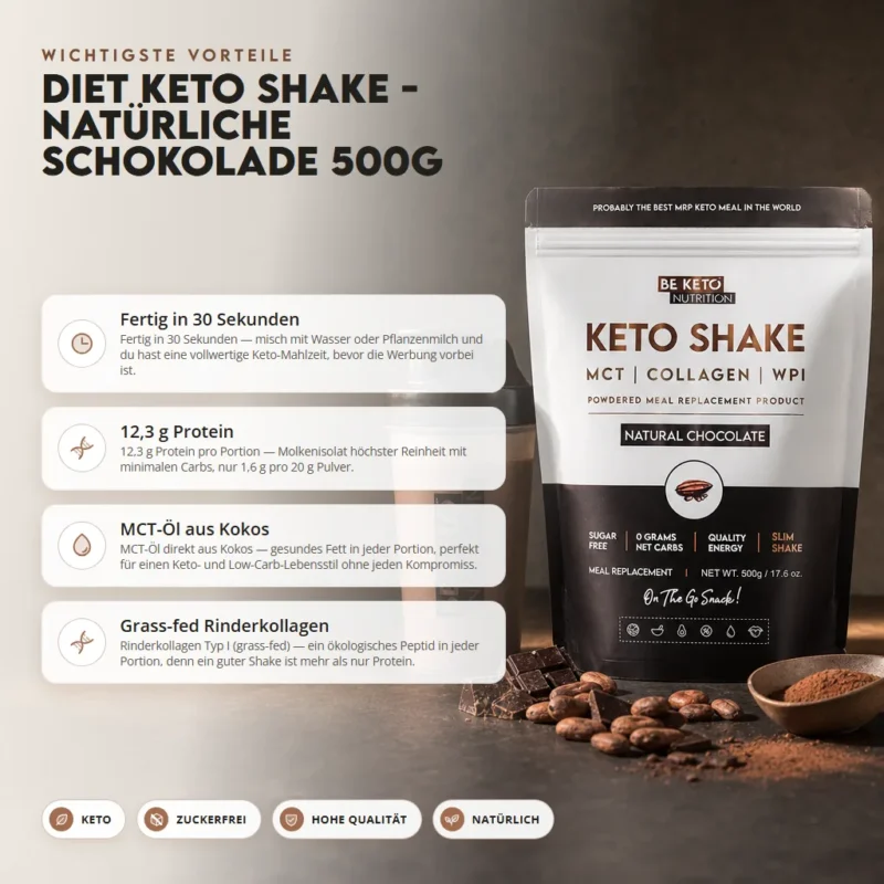 Diet Keto Shake – Natürliche Schokolade 500g