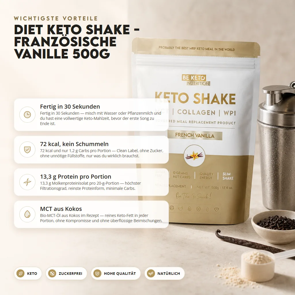 Diet Keto Shake – Französisch Vanille 500g