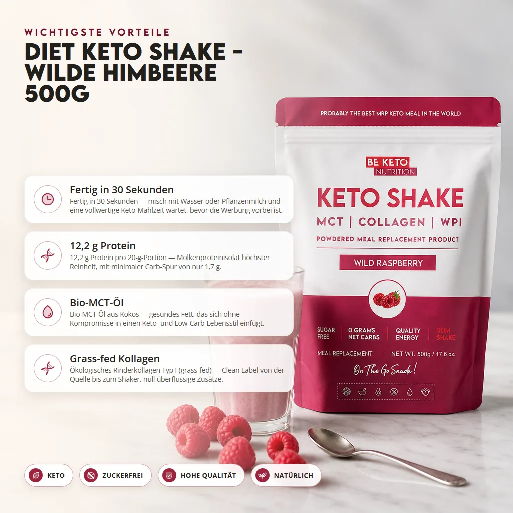Diet Keto Shake – Wilde Himbeere 500g