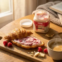 Keto Creme – Weiße Schokolade & Himbeere 250g