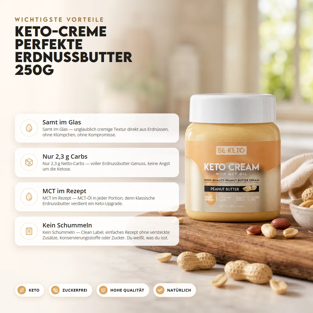 Keto Creme – Perfekt Erdnussbutter 250g