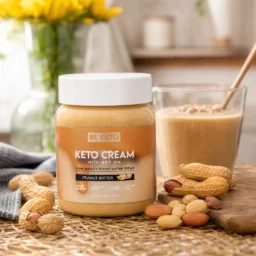 Keto Creme – Perfekt Erdnussbutter 250g – Lifestyle 1 Keto Creme – Perfekt Erdnussbutter 250g