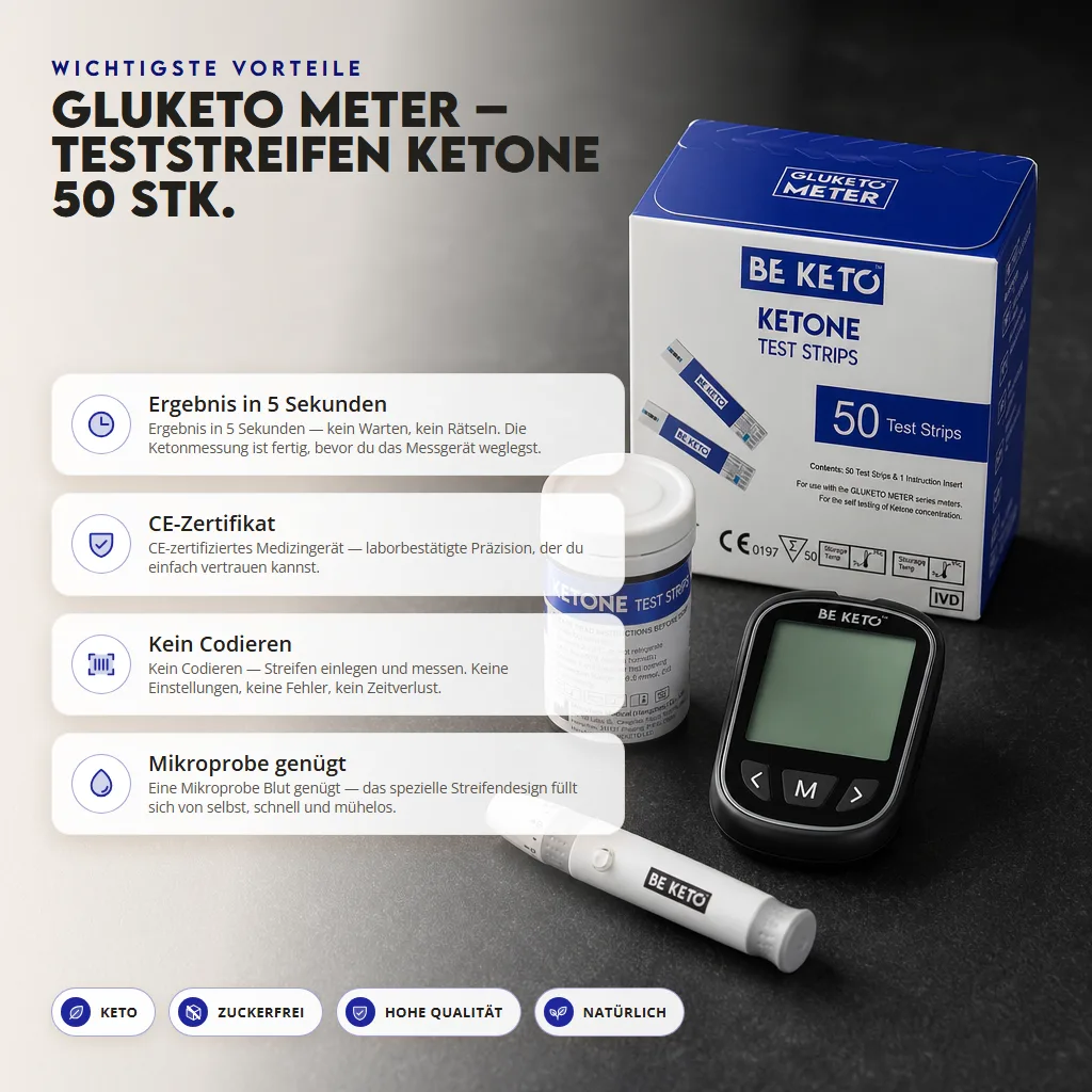GluKeto Meter – Keton-Streifentests 50 Stk.