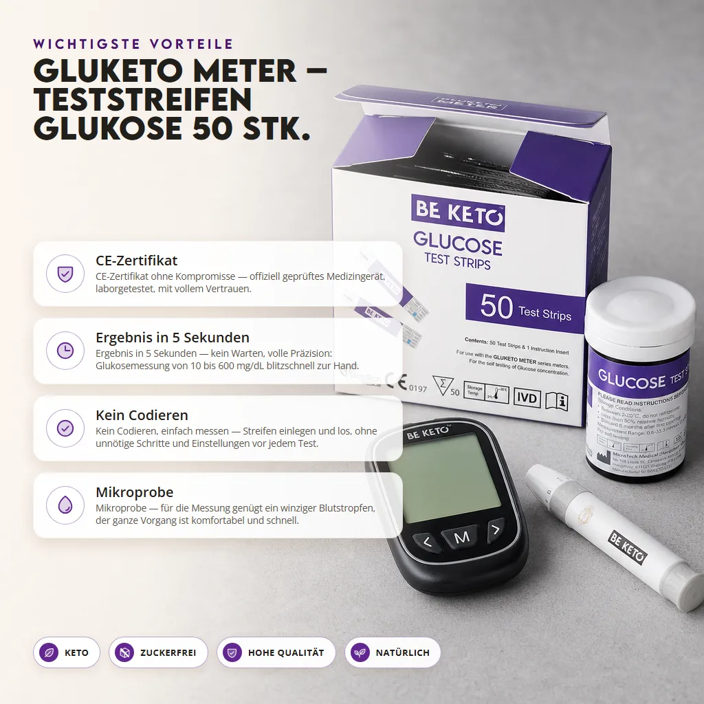 GluKeto Meter – Glukose-Streifentests 50 Stk.