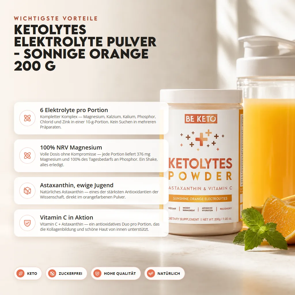 Keto-Elektrolyte-Pulver – Sonnenschein Orange 200g