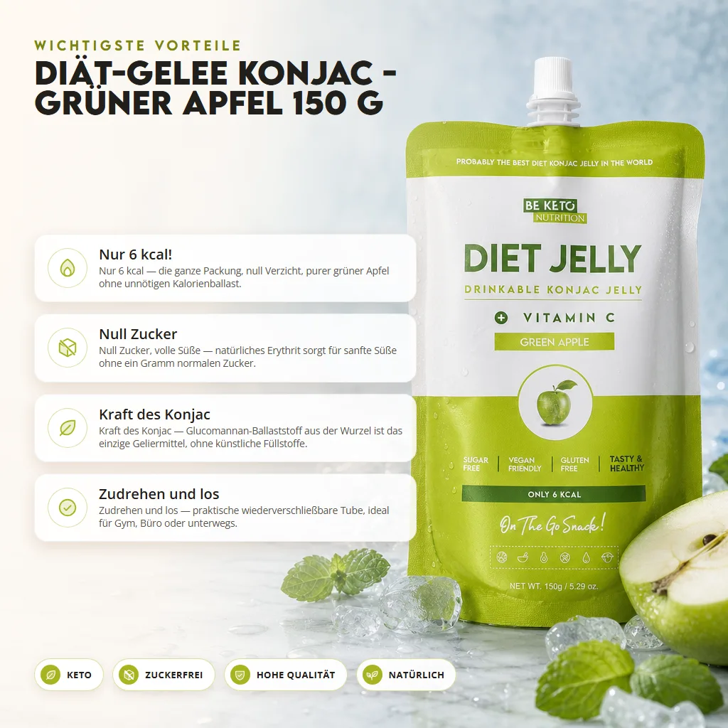 Konjac Diät-Gelee – Grüner Apfel 150g