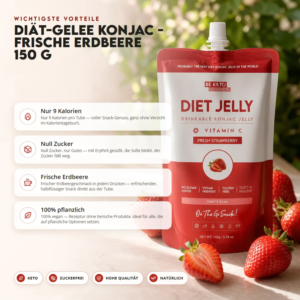 Konjac Diät-Gelee – Frische Erdbeere 150g