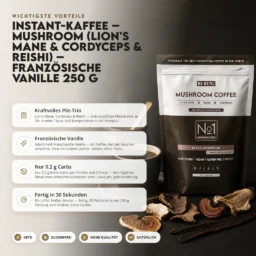 Instant Kaffee – Mushroom (Lion’s Mane & Cordyceps & Reishi) – Französische Vanille 250g
