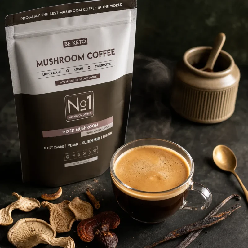 Instant Kaffee – Mushroom (Lion’s Mane & Cordyceps & Reishi) – Französische Vanille 250g