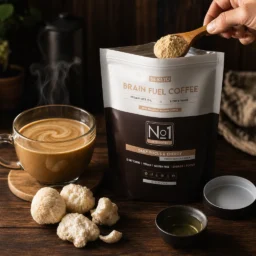 Instant Kaffee – Brain Fuel (MCT-Öl & Lion’s Mane) – Französische Vanille 250g – Lifestyle 1 Instant Kaffee – Brain Fuel (MCT-Öl & Lion’s Mane) – Französische Vanille 250g